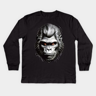 Primal Fury: Eye of the Enraged Gorilla! Kids Long Sleeve T-Shirt